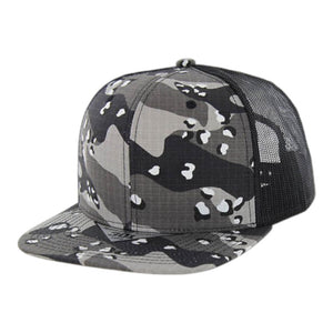KAMEL 301RSCT 6 Panel Ripstop Camo Trucker Hat - 