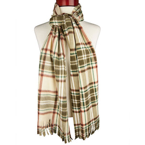 Mega Cap 3041 Plaid Fleece Scarf - 