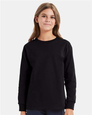 Hanes 5546 Youth Authentic Long Sleeve T-Shirt - 