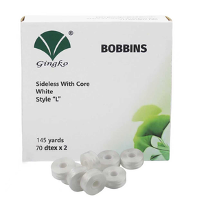 Gingko 308-101 Sideless Bobbins With Core -(L Style) - 