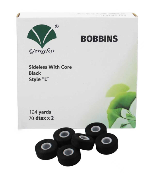Gingko 308-102 Sideless Bobbins With Core -L Style