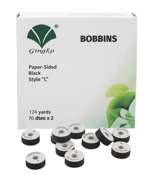 Gingko 308-104 Paper Sided Bobbins -L Style