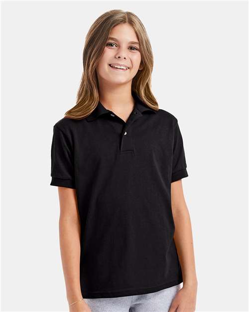 Hanes 054Y Youth EcoSmart® Jersey Polo