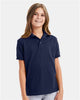 Hanes 054Y Youth EcoSmart® Jersey Polo