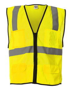 Kishigo 1191-1192 Unisex Economy Mesh 6-Pocket Vest - 