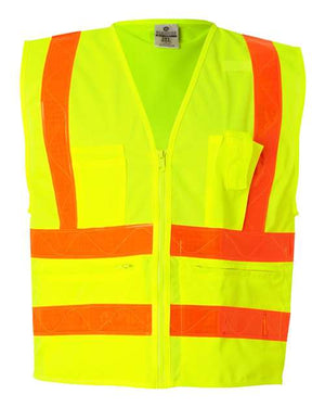 Kishigo 1197-1198 Unisex Prismatic Hydrowick-Lite Multi Zipper Vest - 