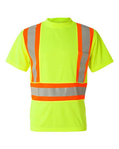 Kishigo 9120-9121 Unisex Class 2 Flat Stitch Self-Fabric Panels T-Shirt - 