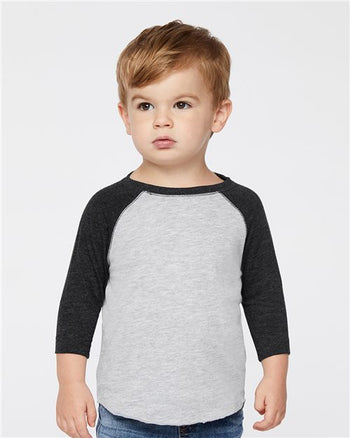 Rabbit Skins 3330 Toddler Baseball Fine Jersey Three-Quarter Sleeve Tee