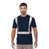 Bayside 3730 Hi-Vis Performance Crew – Segmented Reflective Safety Shirt