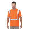 Bayside 3730 Hi-Vis Performance Crew – Segmented Reflective Safety Shirt