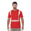 Bayside 3730 Hi-Vis Performance Crew – Segmented Reflective Safety Shirt