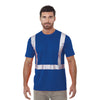 Bayside 3730 Hi-Vis Performance Crew – Segmented Reflective Safety Shirt