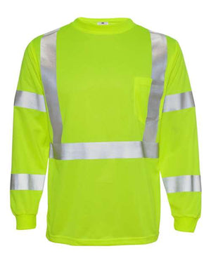 Kishigo 9145-9146 Unisex Long Sleeve Class 3 T-Shirt - 