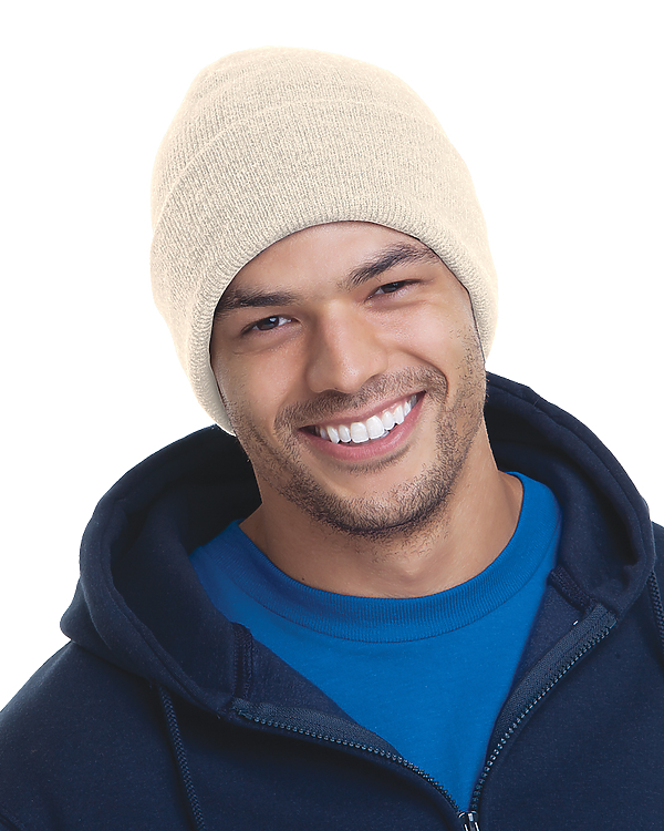 Bayside 3825 USA Made 12 inch Knit Beanie – The Park Wholesale