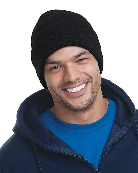 Bayside 3825 USA Made 12 inch Knit Beanie – The Park Wholesale