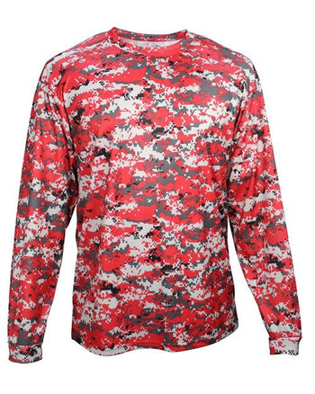 Badger 2184 Youth Digital Camo Long Sleeve T-Shirt