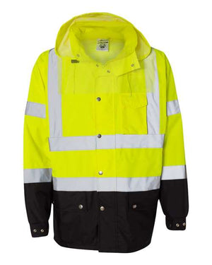 Kishigo RWJ102-103 Unisex Storm Cover Waterproof Rain Jacket - 
