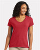 Hanes 42VT Women's Perfect-T Triblend V-Neck T-Shirt