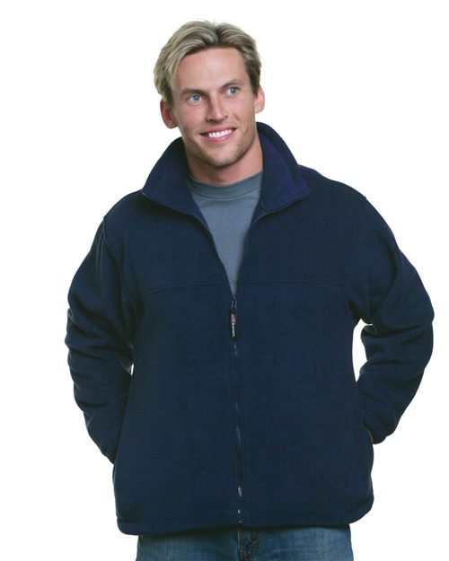 Bayside 1130 Men's USA-Made Full-Zip Fleece Jacket