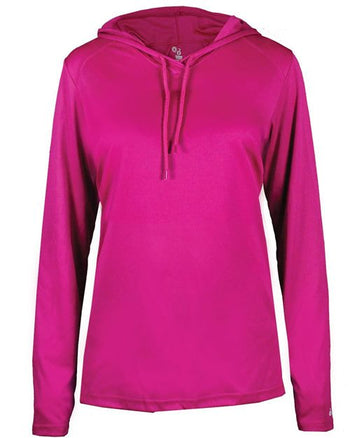 Badger 4165 Women's B-Core Long Sleeve Hooded T-Shirt
