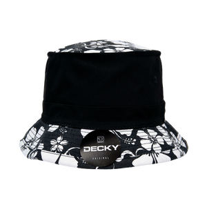 Decky 456 - Structured Floral Brim Fisherman's Bucket Hat - CASE Pricing - 