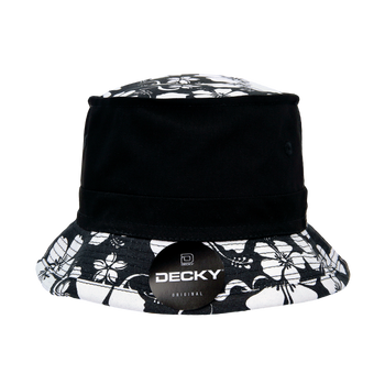 Decky 456 - Structured Floral Brim Fisherman's Bucket Hat - CASE Pricing