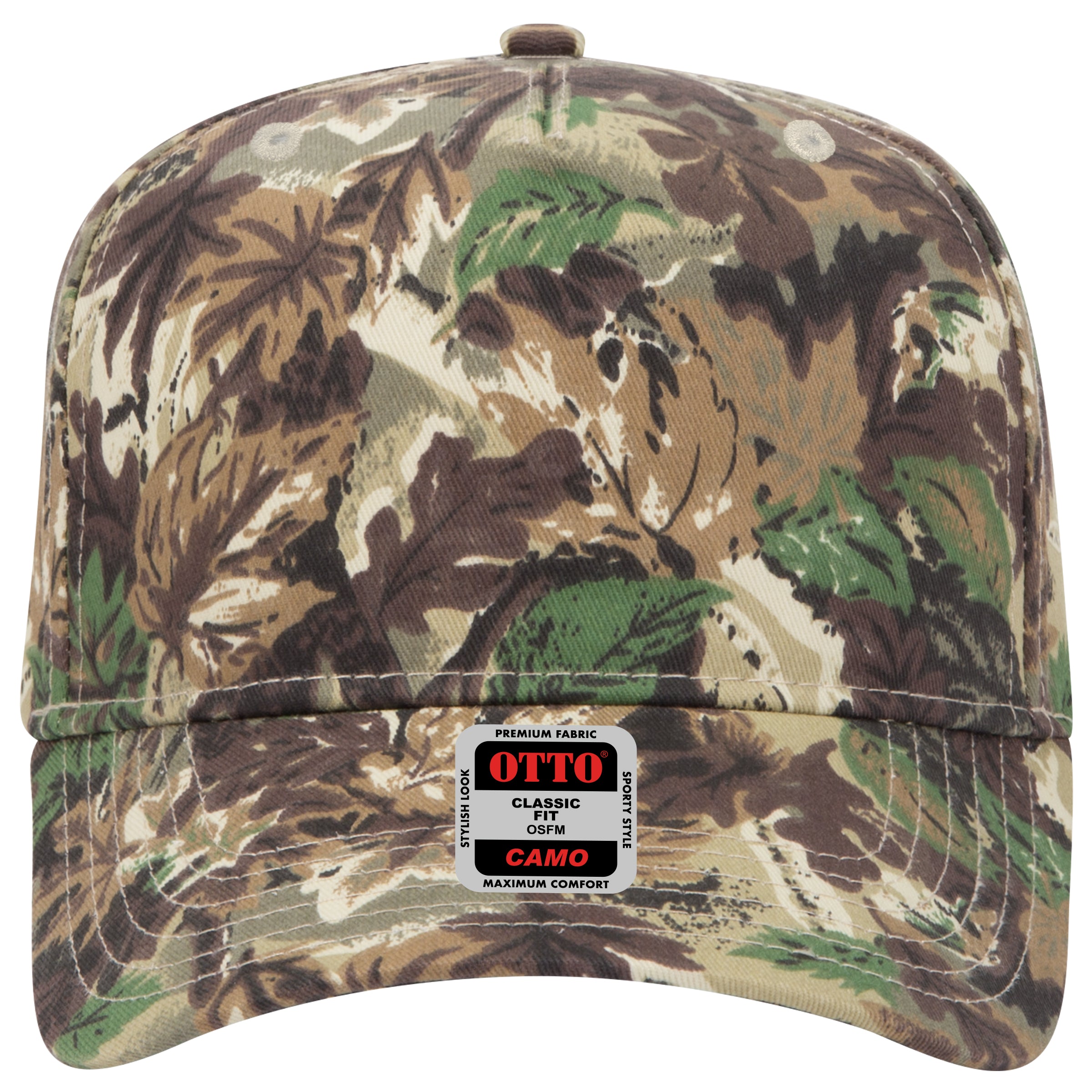 Otto 46-047 Camouflage 5 Panel Mid Profile Baseball Cap – The Park