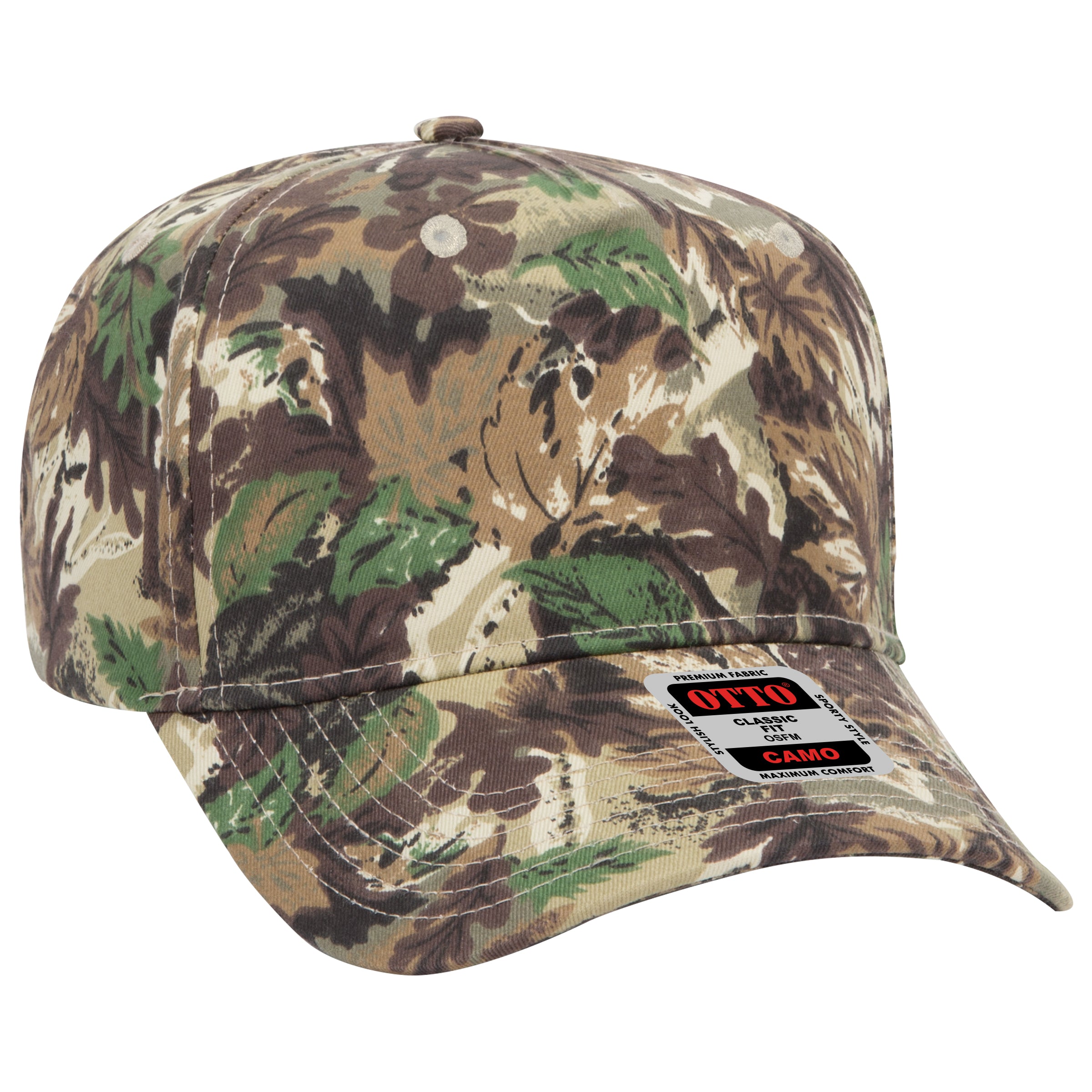 Otto 46-047 Camouflage 5 Panel Mid Profile Baseball Cap – The Park