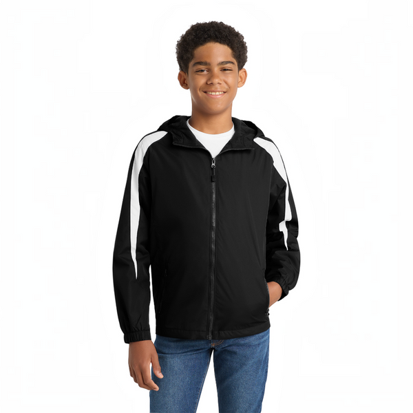 Sport-Tek YST81 Youth Fleece-Lined Colorblock Jacket