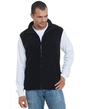 Bayside 1120 Men's USA-Made Full-Zip Fleece Vest