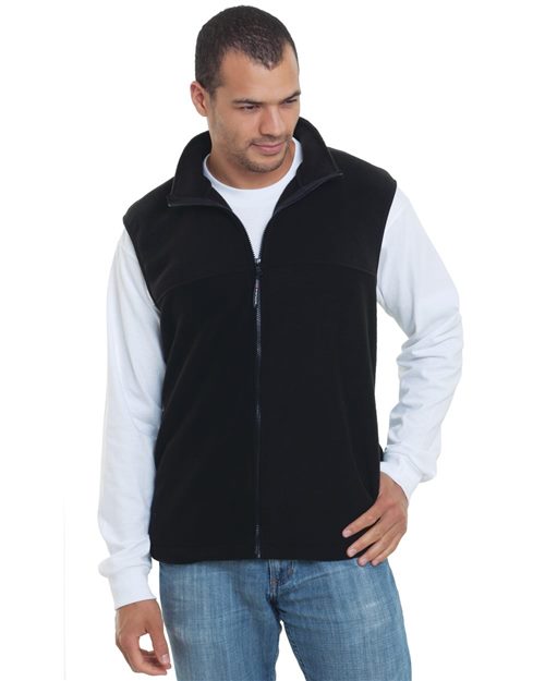 Bayside 1120 Men's USA-Made Full-Zip Fleece Vest