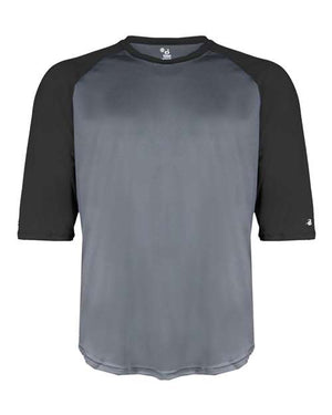 Badger 2133 Youth B-Core Three-Quarter Sleeve Baseball T-Shirt - 