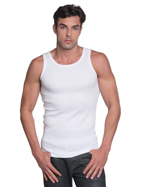 Bayside 4573 Unisex USA-Made 2x1 Ribbed Tank Top