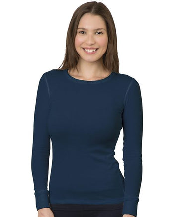 Bayside 3420 Women's USA-Made Thermal Long Sleeve T-Shirt