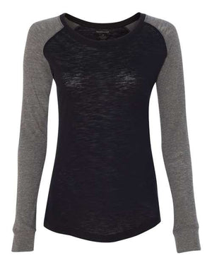 Boxercraft T66 Women’s Preppy Patch Slub Long Sleeve T-Shirt - 