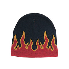 Mega Cap 5026 Jaquard Knitted Flame Beanie - 