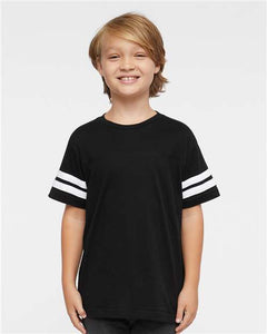 LAT 6137 Youth Football Fine Jersey Tee - 