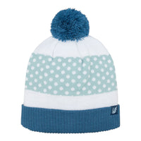 Mega Cap 5071 Infinity Selections Polka Dot Cuffed Pom Beanie