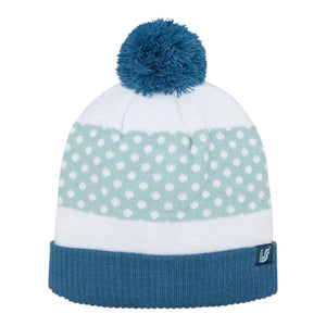 Mega Cap 5071 Infinity Selections Polka Dot Cuffed Pom Beanie - 