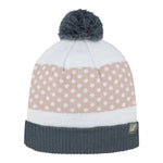 Mega Cap 5071 Infinity Selections Polka Dot Cuffed Pom Beanie