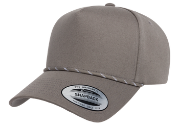 YP Classics 5079BD Retro Cotton Blend 5-Panel Snapback Cap with Braided Rope