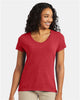 Hanes 42VT Women's Perfect-T Triblend V-Neck T-Shirt