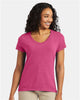 Hanes 42VT Women's Perfect-T Triblend V-Neck T-Shirt