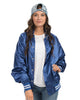 Augusta Sportswear 3610 Unisex Satin Baseball Jacket Striped Trim