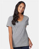 Hanes S04V Women's Perfect-T V-Neck T-Shirt