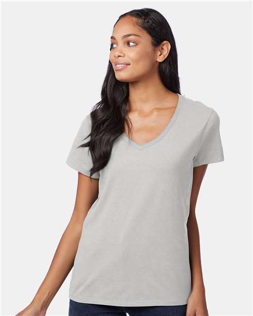 Hanes S04V Women's Perfect-T V-Neck T-Shirt