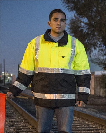 Kishigo RWJ100-101 Unisex Storm Stopper Pro Rainwear Jacket