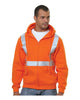 Bayside 3790 Men's USA-Made Hi-Visibility Full-Zip Hooded Sweatshirt
