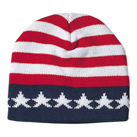 Mega Cap 5004A US Flag Acrylic Beanie