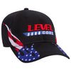 OTTO CAP 58-755 6 Panel Low Profile Baseball Cap US Flag Flame Design Hat